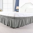 thumbnail image 2 of Unique Bargains Bed Skirt Polyester Elastic Wrap Around Dust Ruffle Gray King, 2 of 10