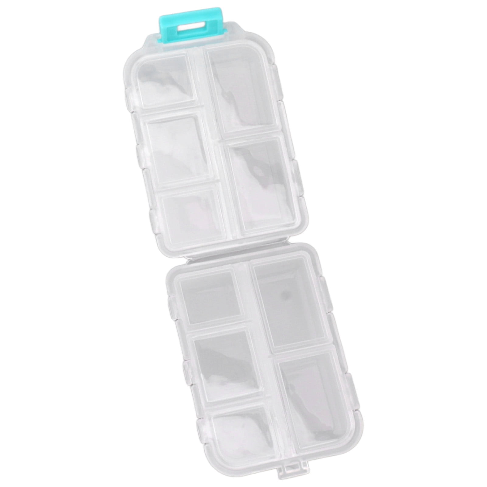 10 Grids Pills Cases Small Pills Organizer Box, Plastic Medicines Box Waterproofs Weekly Travel Pills Organizer with Buckle Lock, Portable Medicines Container for Travel