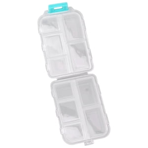 10 Grilles Pills Cases Petites Pilules Organisateur Box, Médecines Plastiques Etanches Box Pilles de voyage hebdomadaires Organisateur avec Serrure, Conteneur de médicaments portables pour le voyage
