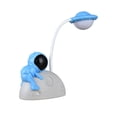 thumbnail image 2 of Astronaut Lampe de Bureau LED USB Rechargeable avec Col de Cygne Flexible, 2 Niveaux de Luminosité, Lumière de Lecture Douce pour les Yeux pour Chambre, Bleu Blanc Rouge, Plastique, 2 of 6