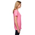 thumbnail image 2 of Hanes Womens X-Temp V-Neck T-Shirt, M, Neon Pink Heather, 2 of 3