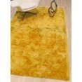 thumbnail image 4 of Tapis Shag London Contemporain Uni Jaune en Polyester Fait à la Main, 4 of 4