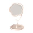 thumbnail image 1 of figatia Miroir de Maquillage pour Table Pivotant à 360 Degrés Réglable avec Rangement Miroir de Table Blanc, 1 of 9