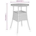 thumbnail image 4 of vidaXL Garden Table Ø60x75 cm Acacia Wood and Poly Rattan Grey, 4 of 4