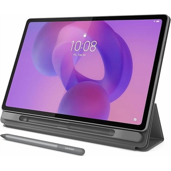 Lenovo Idea Tab Android Tablet 12.1" MTK Dimensity 6400 Tablet 128 GB SSD 8 GB RAM with Folio Case and Pen - Luna Grey