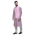 thumbnail image 2 of Atasi Ensemble Kurta Pyjama Ethnique Classique à Manches Longues Imprimé pour Hommes Tenue Décontractée, 2 of 5