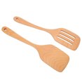 thumbnail image 1 of Spatule en Bois, 2Pcs Résistant à la Chaleur Poids Léger Ensemble en Bois pour la Maison, 1 of 8
