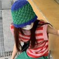 thumbnail image 2 of LinYooLi Autumn Winter Knitted Bucket Hat Women's Patchwork Contrast Fisherman Hats Outdoor Female Foldable Basin Caps Gorros, 2 of 6