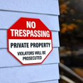 thumbnail image 1 of NO TRESPASSING Flag Metal Sign Poster Yard Signs Plaque Bar Club Cafe Garage, 1 of 4
