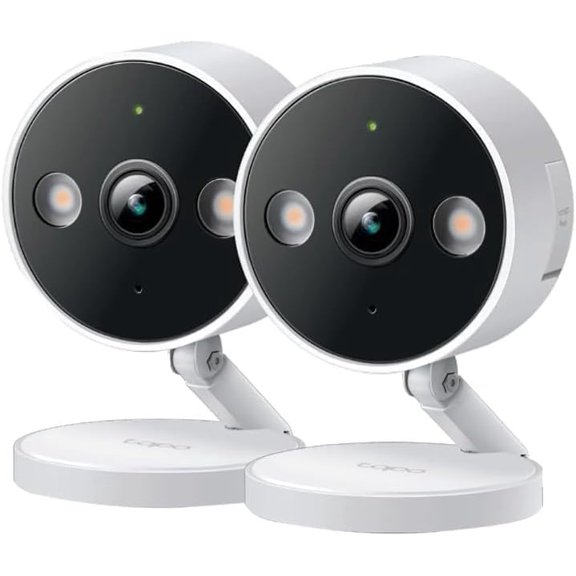 TP-Link Tapo 2K QHD Security Camera, 2-Pack, Indoor/Outdoor, 2024 PCMag Editor's Choice, Color Night Vision, Free Person/Pet/Vehicle Detection, Invisible IR Mode - OPEN BOX