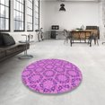 thumbnail image 4 of Ahgly Company Machine Washable Indoor Rectangle Transitional Heliotrope Purple Area Rugs, 7' x 10', 4 of 7