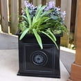 thumbnail image 3 of Southern Patio CMX-042426 Colony Jardinière Carrée en Résine de 16 Pouces, Noire (Ensemble de 2), 3 of 7