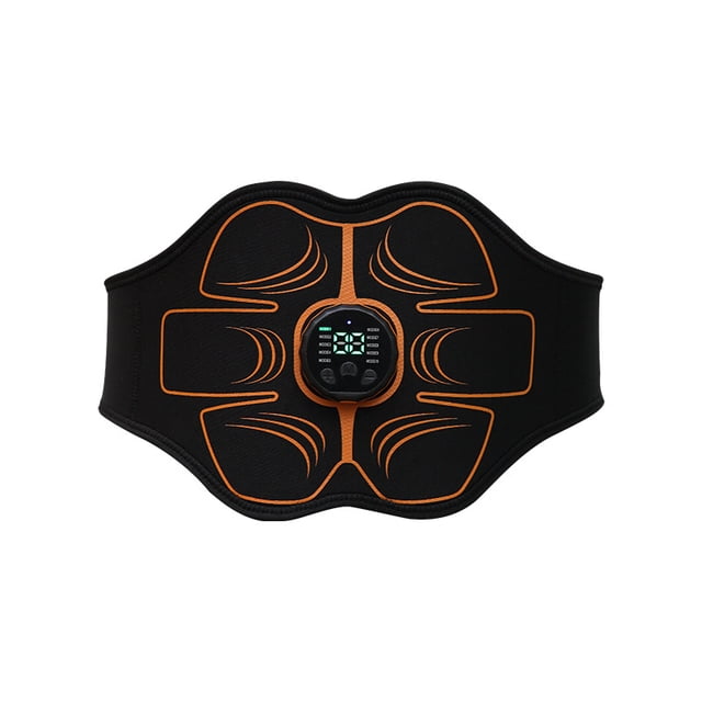 Portable EMS Abdominal Trainer Belt - Lightweight 0.2kg Foldable Design for Core Strength & Defined Abs, 30 Adjustable Modes, Rechargeable 818 Host, Orange New Version – Ideal for Running, Martial