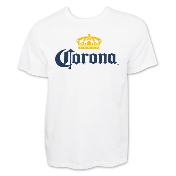 Corona Extra 26891-Small Corona Extra Mens White Beer Logo T-Shirt - Small