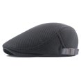 thumbnail image 1 of Trayknick Convenient Men Hat Perfect Gifts Polyester Hollow Washable Men Beret Cap for Daily, 1 of 13