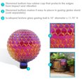 thumbnail image 2 of Sunnydaze Globe de Jardin en Verre Texture Festonnée Intérieur/extérieur - Diamètre 10 Pouces - Rouge, 2 of 6