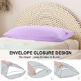 thumbnail image 2 of PiccoCasa 2 Pcs Body Pillowcases Microfiber Envelope Long Pillowcover, King Lilac, 2 of 8
