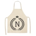 thumbnail image 1 of Linen Kitchen Apron - Letter Printed Cotton Linen Sleeveless Apron Kitchen, 1 of 9