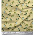 thumbnail image 1 of Soimoi Poly Georgette Fabric Flycathcer Bird Print Fabric by the Yard 42 Inch Wide, 1 of 5