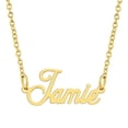 thumbnail image 1 of KISPER Collier Pendentif Prénom Personnalisé en Acier Inoxydable Plaqué Or 18K, Jamie, 1 of 6
