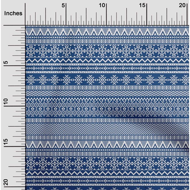 oneOone Silk Tabby Royal Blue Fabric Aztec Tribal Craft Projects Decor Fabric Printed By The Yard 42 Inch Wide