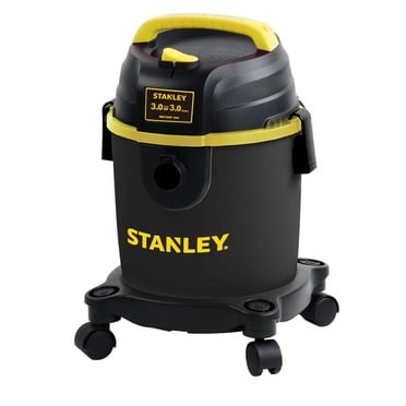 Stanley 3 Gallon Wet/Dry Poly Vacuum, 3.0 Peak HP Motor, 3 gallon poly container,1-1/4 in. x 5 ft. Hose,Stanley