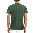 thumbnail image 3 of Matoen Men Short-Sleeve Beefy Muscle Basic Solid Pure Color Blouse Tee Shirt Top, 3 of 3