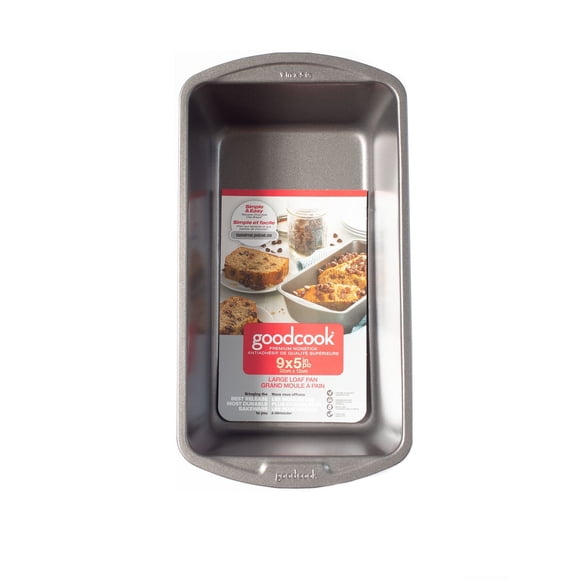 GoodCook Everyday Nonstick Steel Loaf Pan, 9" x 5", Gray