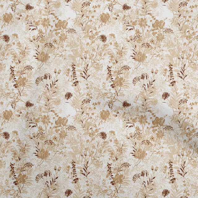 oneOone Rayon Brown3 Fabric Floral Craft Projects Decor Fabric Printed By The Yard 56 Inch Wide