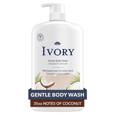 Ivory Nettoyant pour le Corps Doux et Délicat, Parfum de Noix de Coco