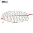 thumbnail image 1 of Round Cooking Rack 8-inch 201 Stainless Steel Cross Wire Barbecue Grill Net with 20mm Legs for Cooking Baking Steaming BBQ, 1 of 8
