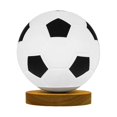 thumbnail image 3 of Milaget 3D Football Lamp Night Light Dimming Solid Wood Base Small Table Lamp Warm White Flat Base, 3 of 9