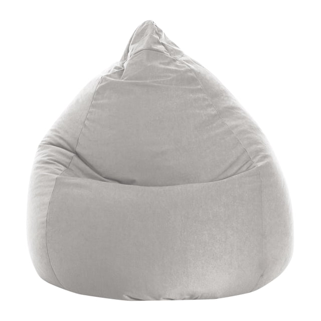 Gouchee Home Breeze Light Grey Bean Bag Cover – Soft Microfiber Beanbag Slipcover with Funnel Filling System, Machine Washable for Living Room, Playroom, or Classrooms