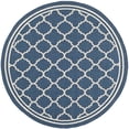 thumbnail image 1 of Safavieh Courtyard Tapis Intérieur Extérieur Bleu Marine - Rond 7 Pieds10 Pouces, 1 of 5