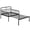Black, variant on Costway Metal Daybed Extendable Daybed to Twin Size Bed Heavy Duty Slats Support Sofa Bed White