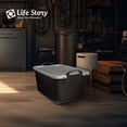 thumbnail image 4 of Life Story Bac de Rangement Empilable de 55 Qt, Contenant à Couvercle Robuste, Noir/gris, Lot de 24, 4 of 10