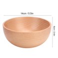 thumbnail image 3 of LHCER Bol, Bol en Bois, Bol Rond pour Riz Soupe Salade Ustensiles de Table Récipient Alimentaire Vaisselle Accessoire de Cuisine, 3 of 8