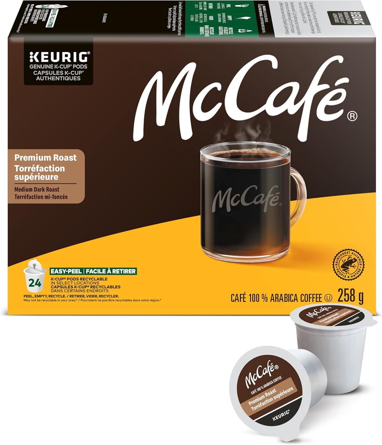 Pack of 4 - McCafe Premium Roast K-Cup Pods Coffee 24 Pack