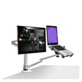thumbnail image 2 of Multimedia Desktop Dual Arm 27 Inch LCD Monior Holder+ Laptop Holder Stand Table Full Motion Dual Monitor Mount Arm Stand ,Easy to Use, 2 of 6