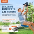 thumbnail image 2 of SKYSHALO Zip Line Combo, 80 ft Length for Both Kids and Adults, Supports up to 500 lbs, Fast Installation for Backyard Fun, Includes Durable Stainless Steel Cable, Spring Brake, Safety Gear, and Seat, 2 of 9