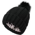 thumbnail image 1 of LinYooLi Bonnet Épais pour Femmes Hiver Épais Chaud Tricoté avec Pompon, 1 of 6