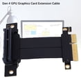 thumbnail image 4 of Graphics Card Extension Cable Gen 4 GPU PCIe 4.0 X4 Riser Cable 8GB s 90 Degree Black ABS and PCB Male to Female Adapter Card for PC Cases, Servers, Extreme Games, 4 of 7
