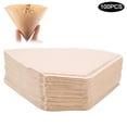 thumbnail image 1 of Fan-Shaped Wood Pulp Material Safe Filter Paper, Coffee Filters, For Coffee Cups Flat Bottom Filter Cups, 1 of 8