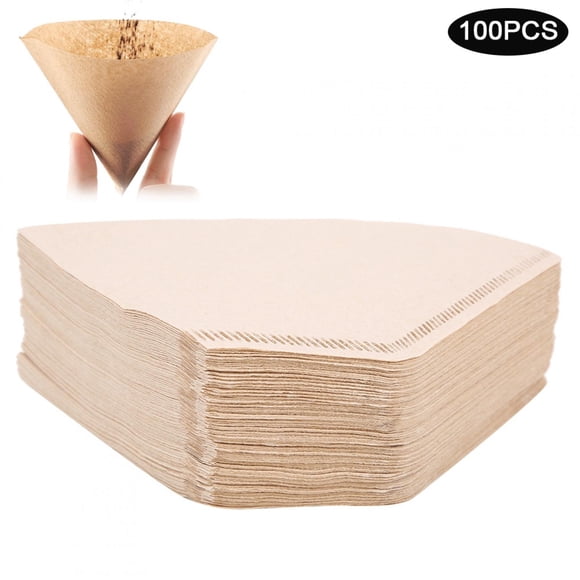 Fan-Shaped Wood Pulp Material Safe Filter Paper, Coffee Filters, For Coffee Cups Flat Bottom Filter Cups