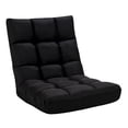 thumbnail image 1 of Costway Chaise de Sol Réglable à 14 Positions, Canapé Paresseux Pliant, Chaise Longue, Noir, 1 of 10
