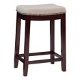 thumbnail image 1 of Linon Hampton 25" Wood Counter Stool in Dark Walnut Brown, 1 of 14