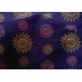 thumbnail image 4 of oneOone Cotton Silk Fabric Spiral & Floral Block Printed Fabric 1 Yard 42 Inch Wide, 4 of 4