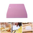 thumbnail image 1 of 2pcs Cake Scraper Cookie Biscuit Dough scraper PP cake PP cake scraper dough Spatula Chopper PP Plastic Baking Scraper Kitchen Bakery Tool, Pink, 1 of 7