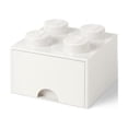 thumbnail image 1 of LEGO Brick Drawer, 4 Knobs, 1 Drawer, Stackable Storage Box, White, 1 of 10