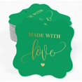 thumbnail image 2 of Inkdotpot Pack Of 100 Made With Love Wedding Paper Tags DIY Craft Bracket Shape Real Gold Foil Hang Tags, 2 of 7